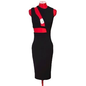 House of CB London Black Cutout Pencil Dress Size Small